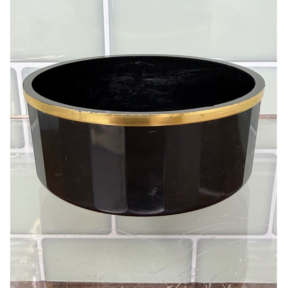 VTG Ariki New Zealand Paua Shell Trinket Box‎ Coastal Grandma Black Resin Map - Picture 6 of 12